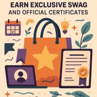Join Events and Workshops: Earn Exclusive Swag and Official Certificates
