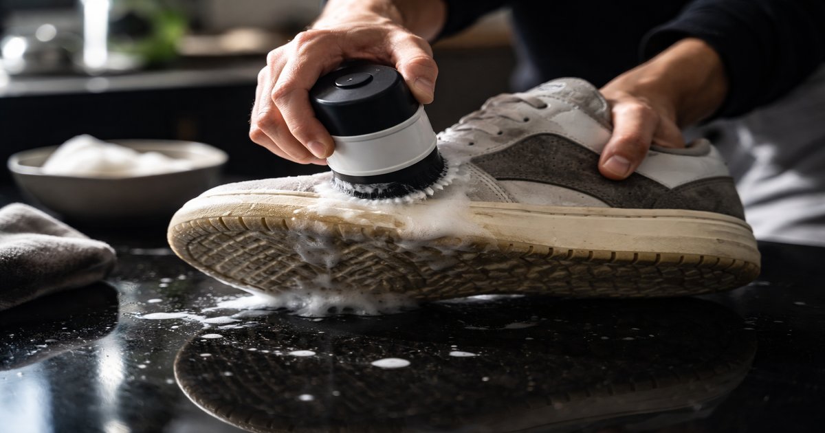 anko sneaker cleaner in use