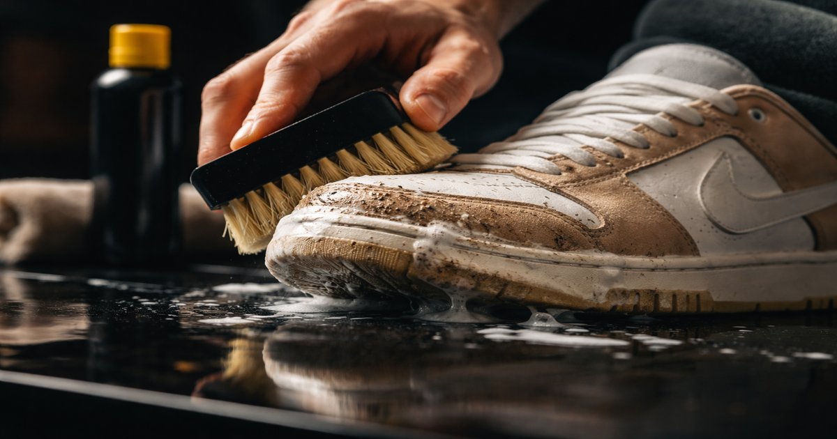crep sneaker cleaner in use