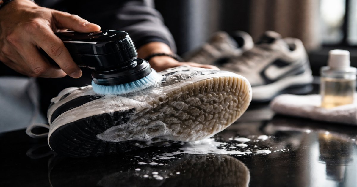 philips sneaker cleaner in use